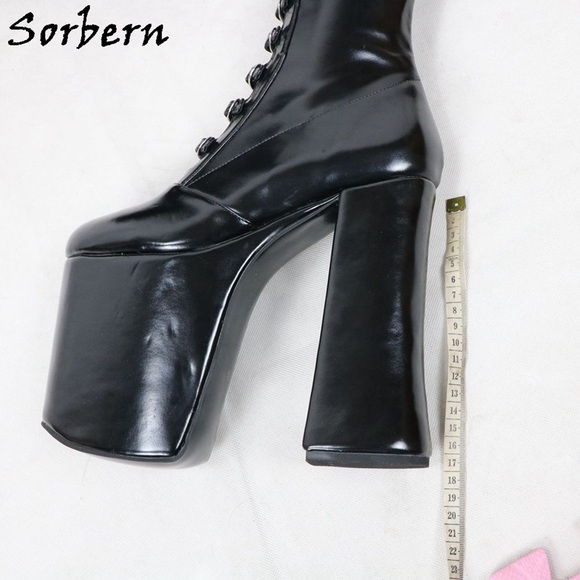 Sorbern Chunky High heel boots womens size 10 - Picture 8 of 9